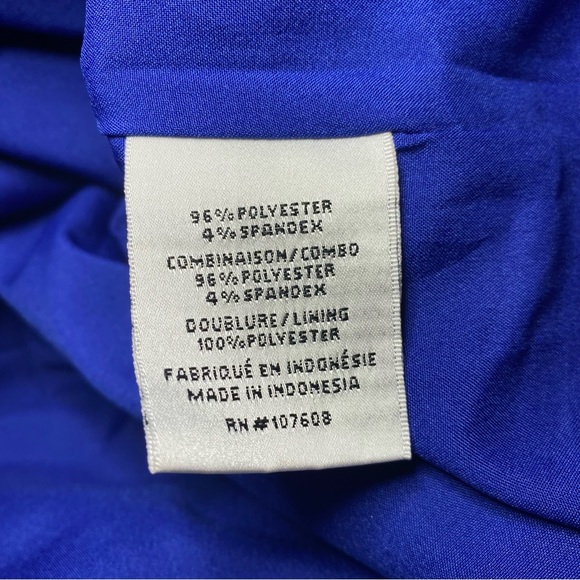 NWT Chetta B Blue & Black Stretch Dress for Office Work Dinner Size 8 - Picture 6 of 7